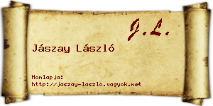 Jászay László névjegykártya