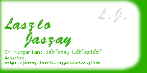 laszlo jaszay business card